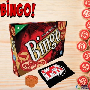 Bingo em Madeira MDF Pais e Filhos