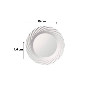 Prato de Sobremesa Jasmim Opaline 19 cm