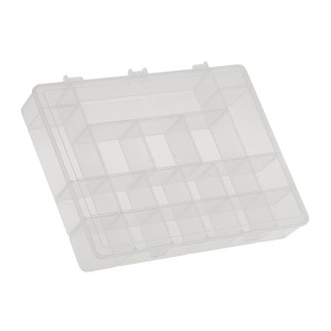  Box Organizador c/ 18 Divisões GG e Tampa Cristal 37 x 27 x 6,0 CM Transparente da Paramount