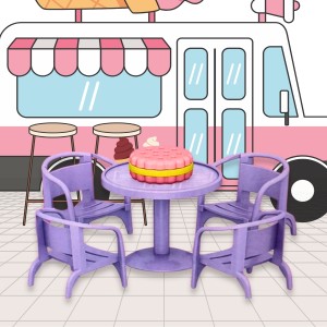 Brinquedo Kit Mini Cozinha Foodtruck Rosa 14 Peças Educativo