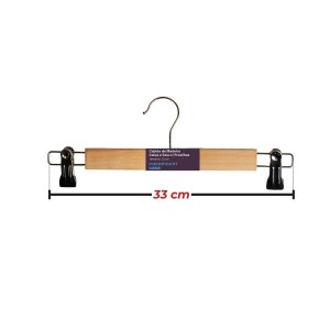 Cabide de Madeira Para Calça e Saia 33x12x1,2cm Paramount