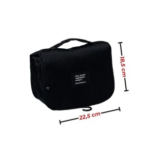 Necessaire de Viagem Premium Preta 18,x22,5x10cm Paramount