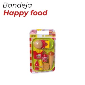 Brinquedo Kit Com Comidinhas Sortidas E Bandeja Happy Food