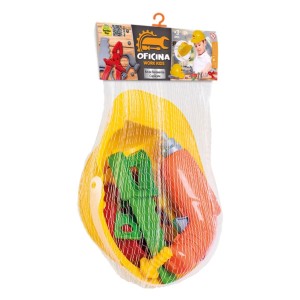 Brinquedo Kit De Ferramentas + Capacete C Alça De Regulagem