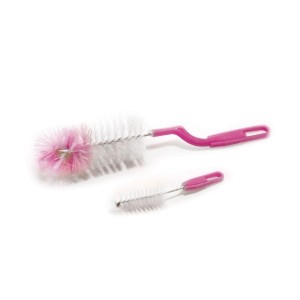 Escova para Mamadeira e Bico Rosa Linha Baby Pais & Filhos