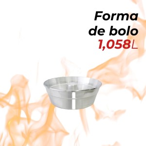 Forma Redonda de Bolo com Furo N.16  em Alumínio