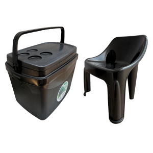 Kit Com Banqueta E Caixa Térmica Multiuso Para Praia E Pesca