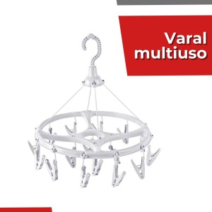 Varal Multiuso 16 Prendedores - Organize Roupas Íntimas Fácil