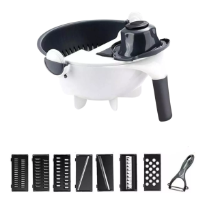 Cortador Ralador Fatiador de Legumes 9 em 1 com Escorredor